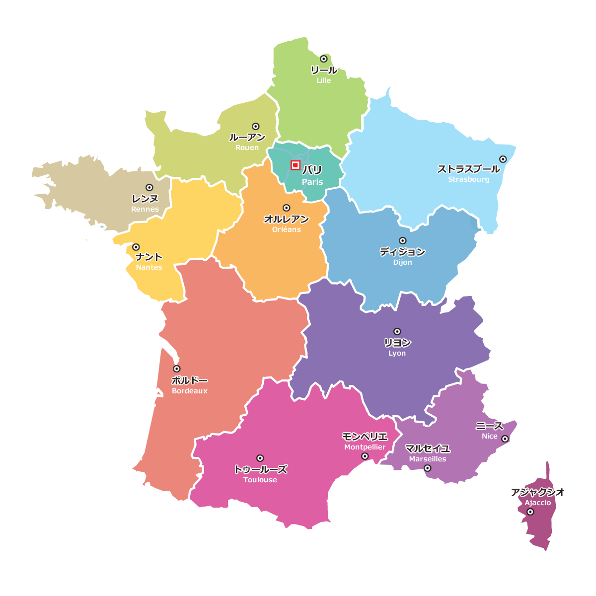 フランス（France）地図