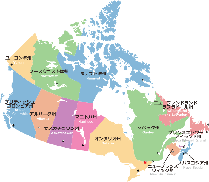 カナダ（Canada）地図