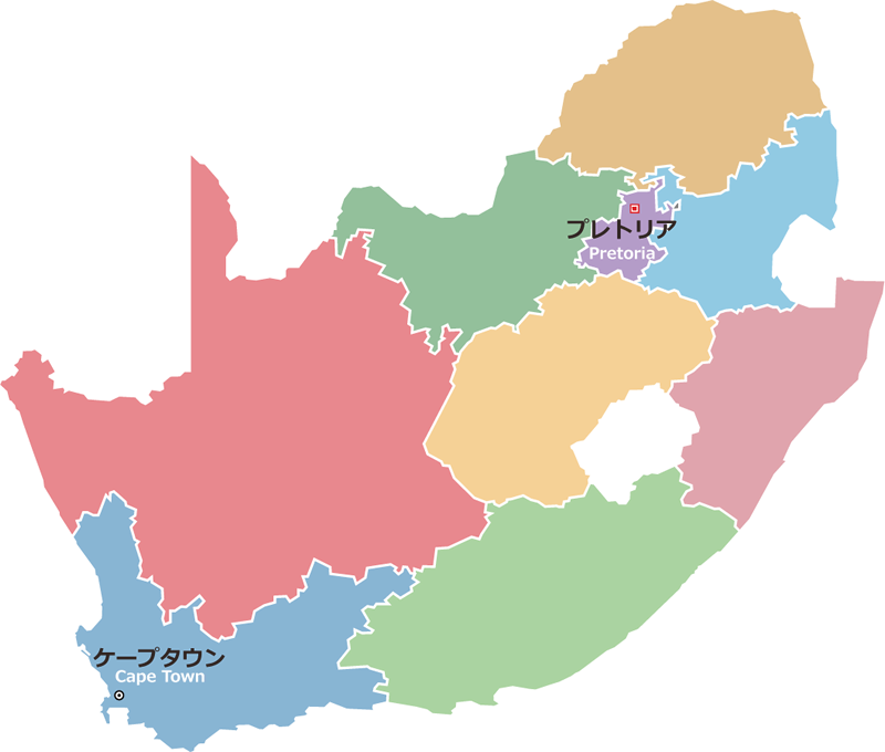 南アフリカ（South Africa）地図