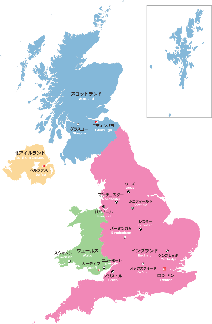 イギリスの地図