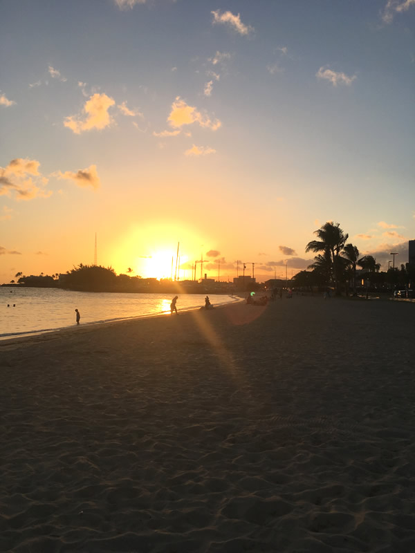 ハワイの夕日